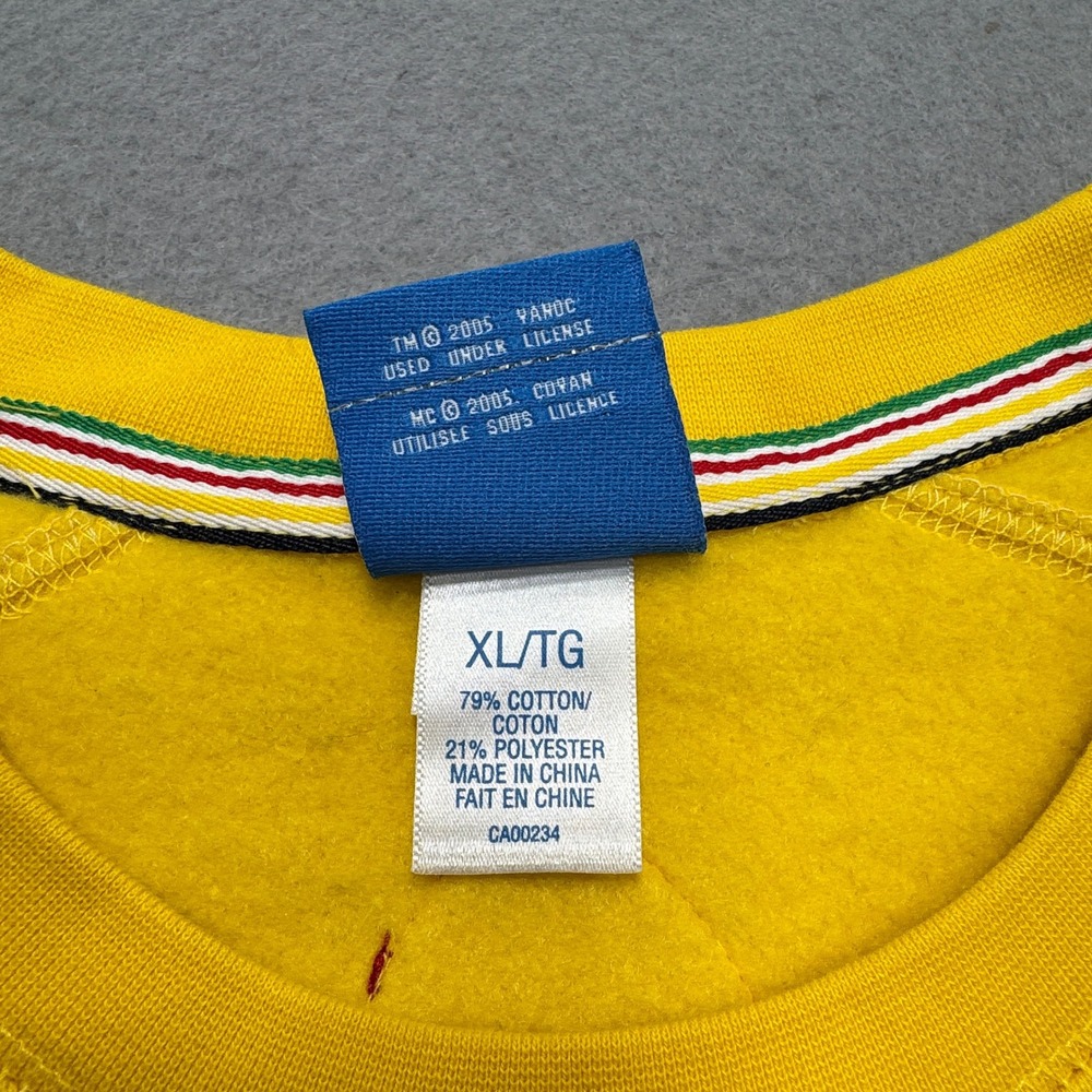 Vintage HBC Olympic Sweatshirt Men's XL Yellow Team Canada Fleece Lined Pullover - Picture 8 of 8